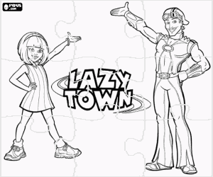 desenho de Puzzle de LazyTown para colorir
