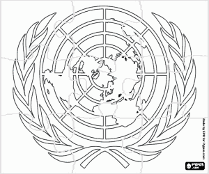 desenho de Puzzle do logotipo da ONU para colorir