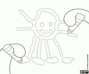 desenho de Pypus faz um auto-retrato para colorir