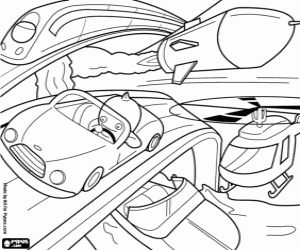 desenho de Pypus e os transportes para colorir