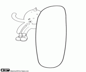 desenho de Pypus está por trás da letra I para colorir