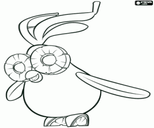 desenho de O pássaro exótico Fruit Cockatiel para colorir
