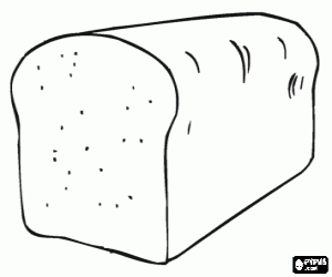 desenho de Um pão de sanduíche para colorir
