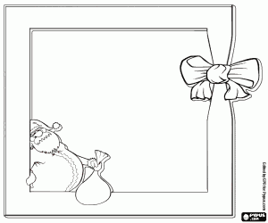 desenho de Quadro de Natal para decorar para colorir