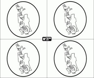 desenho de Quatro anos, festa de aniversário para colorir