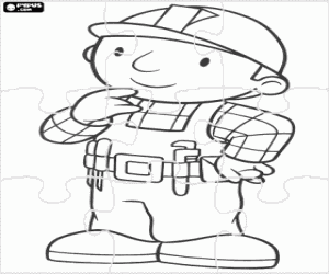 desenho de Quebra-cabeça do Bob o Construtor para colorir