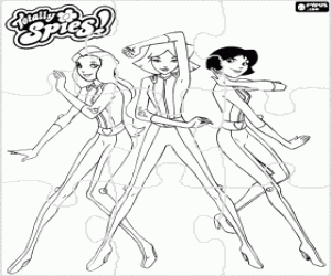 desenho de Quebra-cabeças da Totally Spies para colorir