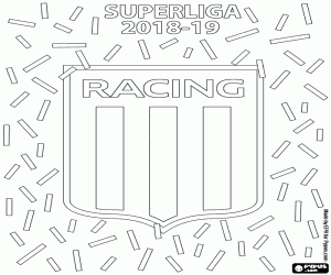 desenho de Racing Club, campeão 2018-2019 para colorir