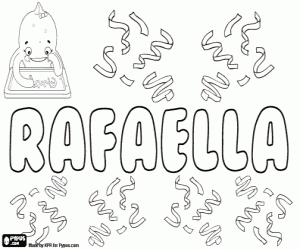 desenho de Rafaella, variante de Raffaella para colorir