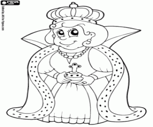 desenho de Rainha para colorir