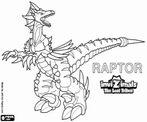 desenho de Raptor, Invizimals Tribos Perdidas para colorir