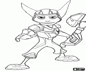 desenho de Ratchet & Clank para colorir