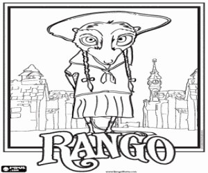 desenho de O rato de cacto Priscilla para colorir