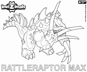 desenho de Rattleraptor Max, Invizimals para colorir