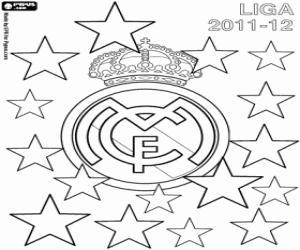 desenho de Real Madrid, campeão 2011-2012 para colorir