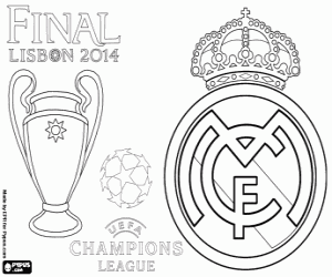 desenho de Real Madrid, Champions 2013-2014 para colorir