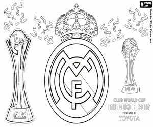 desenho de Real Madrid, Copa do mundo Clubes 2014 para colorir