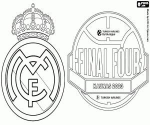 desenho de Real Madrid, Euroliga 2023 para colorir