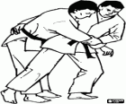 Judô - Dois judokas praticando