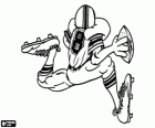 Jogador correndo com a bola na mão, Futebol americano