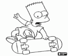 Bart Simpson caindo do skate