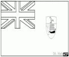 Bandeira de Santa Helena, território britânico ultramarino do Atlântico Sul