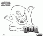 B.O.B o BOB, uma massa gelatinosa azul indestrutível com o logotipo do filme