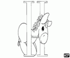 Letra H com um pequeno cavalo 
