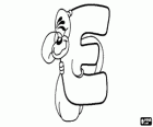 Letra E com o ratinho travesso