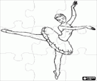 Puzzle de Balé, ballet ou balê - Dançarina em ação