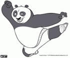 Po, o panda gigante fã de Kung Fu, na formação para se tornar um mestre guerreiro 