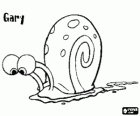 Gary, o caracol, um caracol marinho que é amado animal de estimação de Bob Esponja