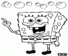 Bob Esponja é uma esponja do mar, com grandes olhos