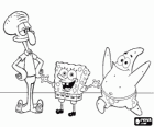 Bob Esponja ou SpongeBob e seus amigos Patrick Estrela e Lula Molusco Tentáculos