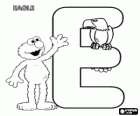 Letter E com Elmo e uma águia