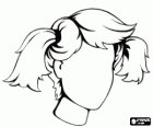 Cabeça de menina para desenhar o rosto