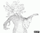 Medusa, monstro da mitologia grega feminino que virou pedra quem olhou