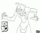 O alien de Ben 10 Ripjaw ou Aquático pode respirar debaixo d'água
