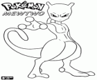 Mewtwo é um Pokémon como um felino grande bípede