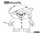 Ella é uma artista Panda, um personagem divertido Panfu