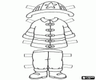 Jogo a vestir-se como um bombeiro Caillou