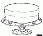 O bolo de aniversário para decorar. Bolo de Festa