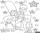 Os Simpsons desejando-lhe um Feliz Natal