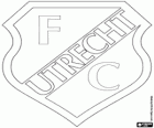 Emblema do FC Utrecht, Football Club Utrecht, clube de futebol holandês