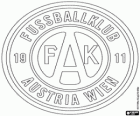 Emblema do FK Austria de Viena, Fußballklub Austria Wien, clube de futebol da Áustria