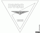 Emblema da Debreceni Vasutas Sport Club, Debreceni VSC ou DVSC, clube de futebol da Hungria
