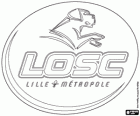 Emblema do LOSC ou Lille OSC, clube de futebol francês