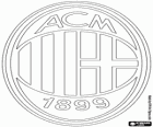 Logo do AC Milan, clube de futebol italiano da cidade de Milão. Associazione Calcio Milan, nome original em italiano