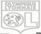 Emblema do Olympique de Lyon ou OL, clube de futebol francês. Olympique Lyonnais, nome original em francês