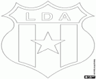 Escudo da LD Alajuelense, também conhecido como La Liga. Equipe de futebol da Alajuela, Costa Rica